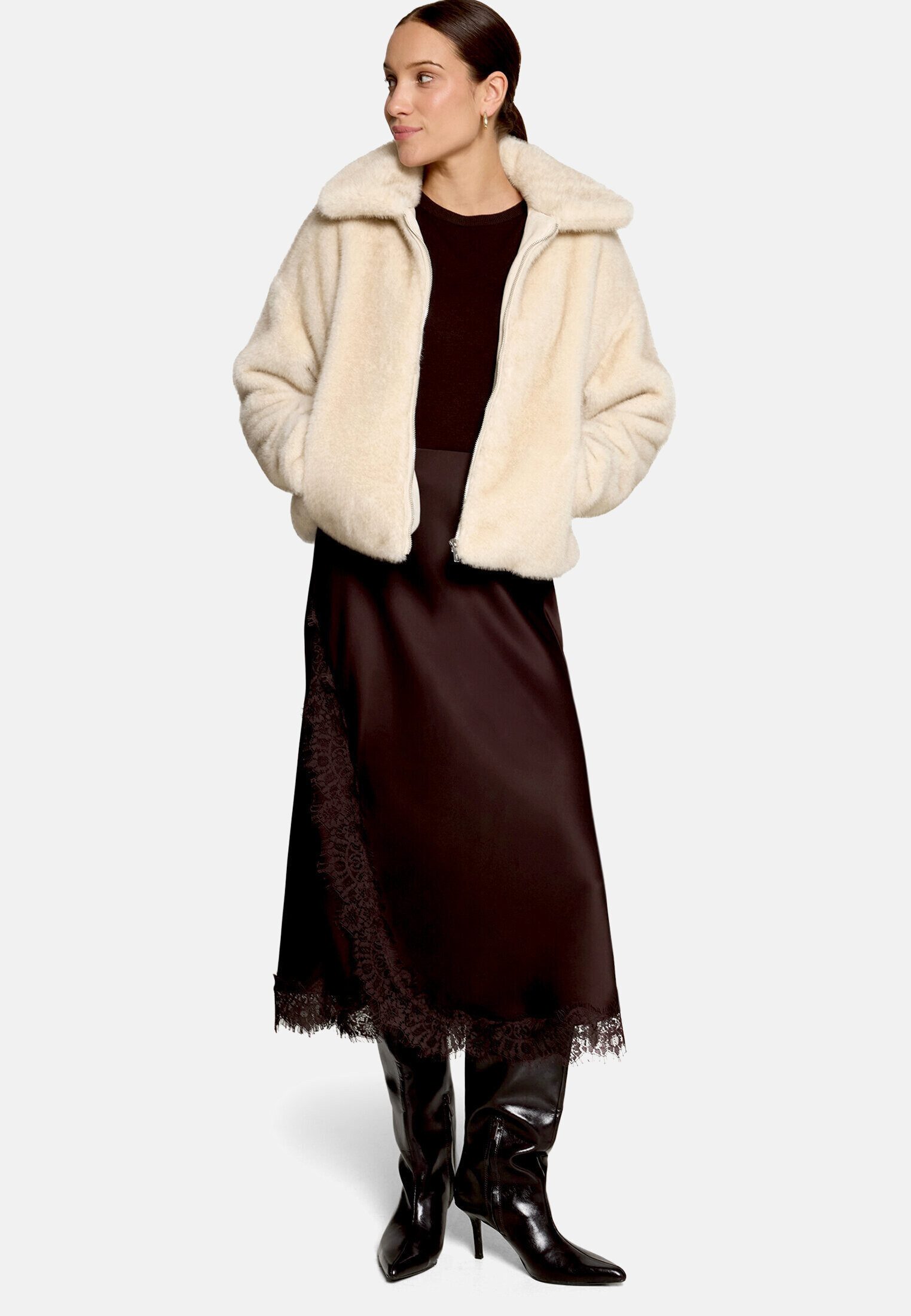 Zero Plüschjacke Damen mit Reißverschluss