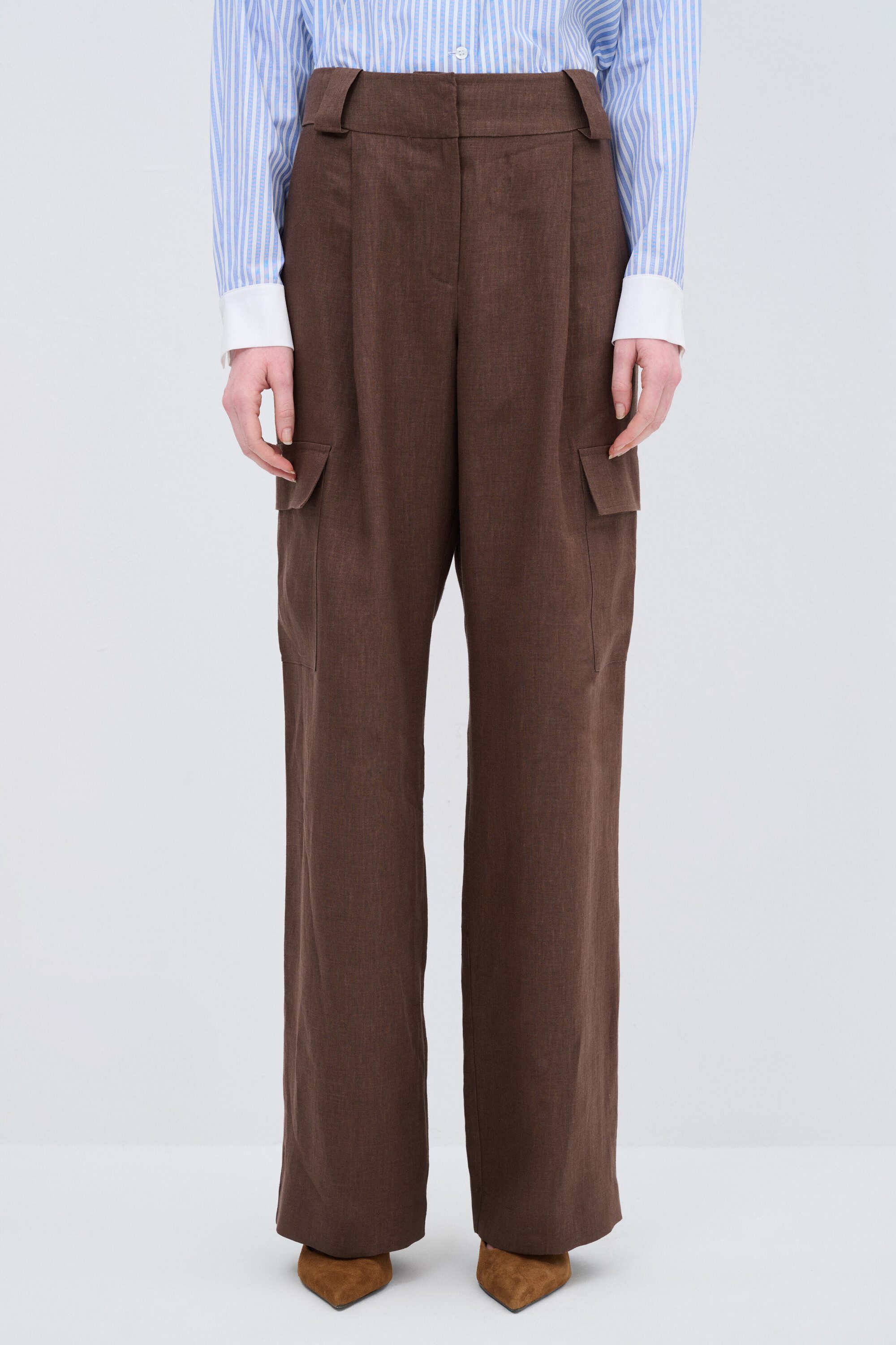 adL Cargohose Leinenhose mit Cargotaschen