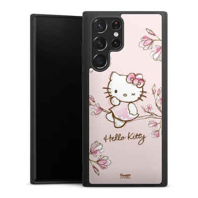 DeinDesign Handyhülle Hello Kitty Fanartikel Hanami Hello Kitty - Magnolia, Samsung Galaxy S22 Ultra Gallery Case Glas Hülle