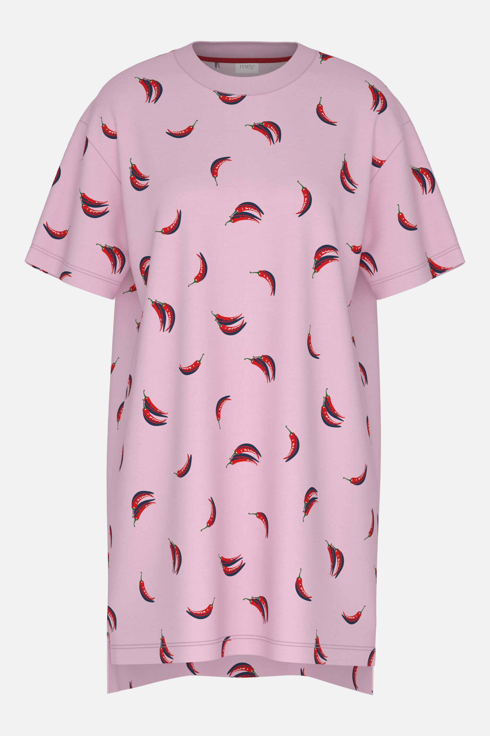 Mey Nachthemd Mey Damen Bigshirt kurzarm Serie Spice It Up (1-tlg) Modernes Sleepshirt, Chili-Print, Baumwolle