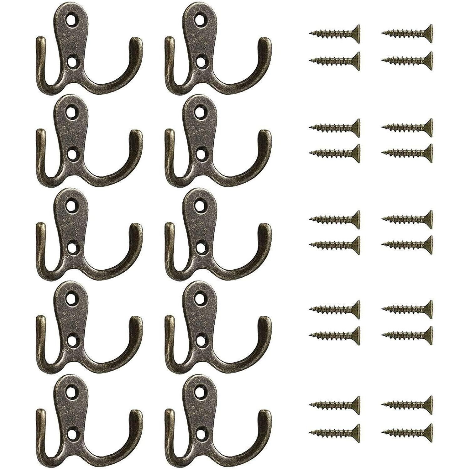 LuxusKollektion Doppelhaken Doppelmantelhaken Bronze 10 Stk, (10-St)