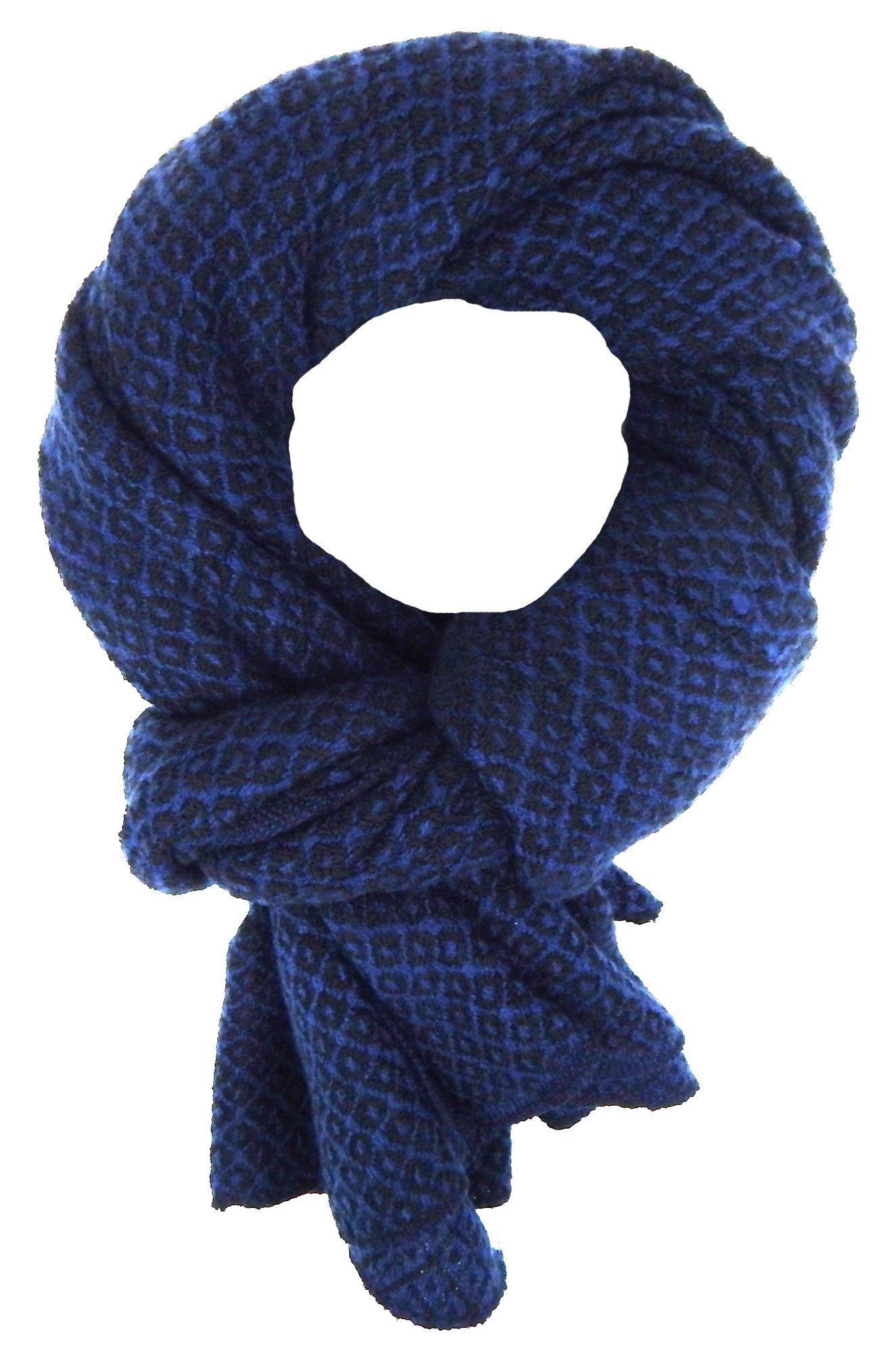 Ella Jonte Modeschal, blau schwarz weicher Schal Herbst Winterschal