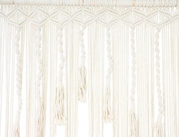 Türvorhang "Makramee" 90x200 cm im Boho Chic, aus 100% Poly Baumwolle, Türgardine, Dekoleidenschaft, für Balkontür, Terrassentür, Wandbehang oder Raumteiler, Fadenvorhang