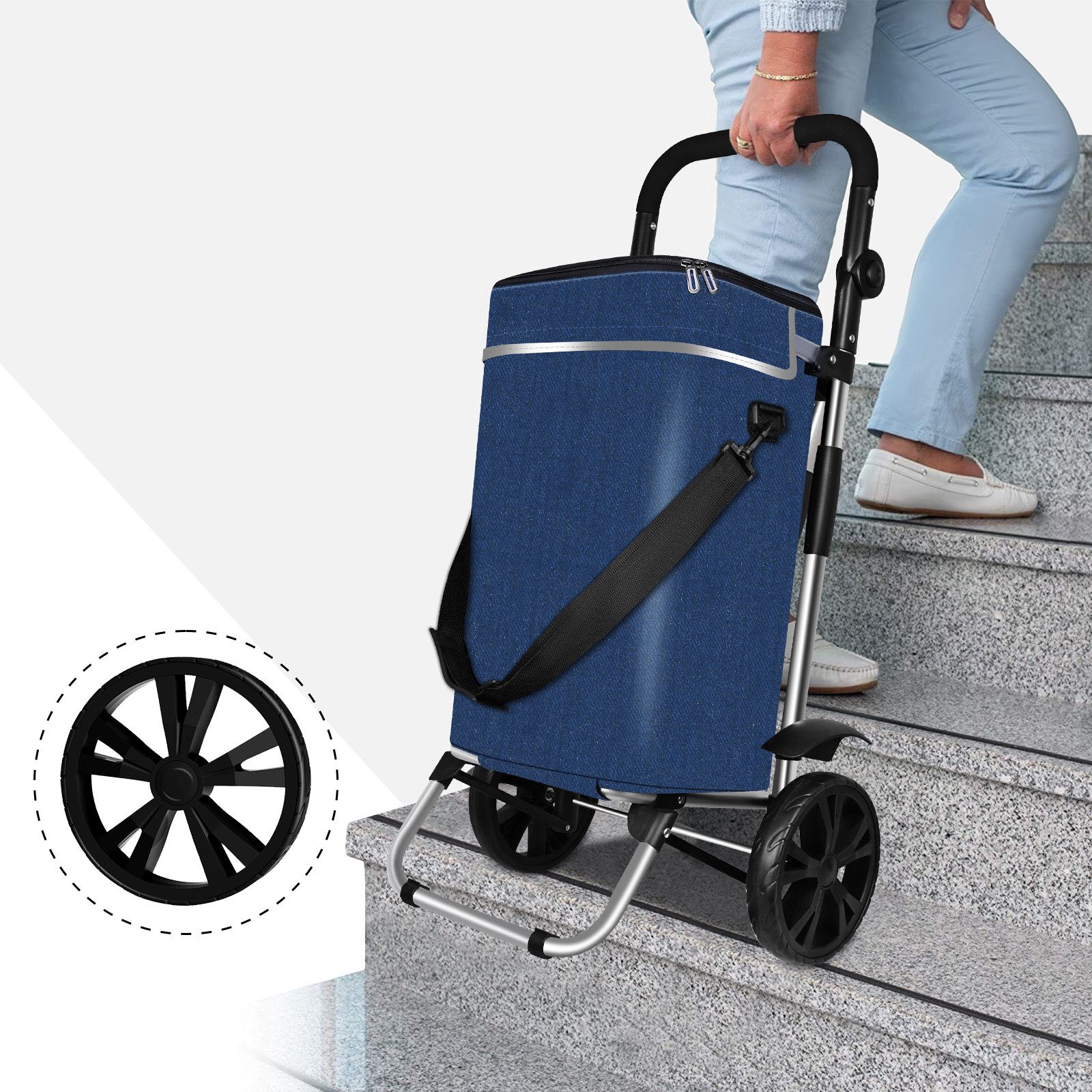 MODFU Einkaufstrolley 3in1 Einkaufsrollwagen Einkaufsbeutel Einkaufswagen günstig online kaufen