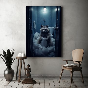 Hustling Sharks Leinwandbild Waschbär-Bild als XXL Leinwandbild "Waschbär" - exklusives Tierbild, in 7 unterschiedichen Größen verfügbar
