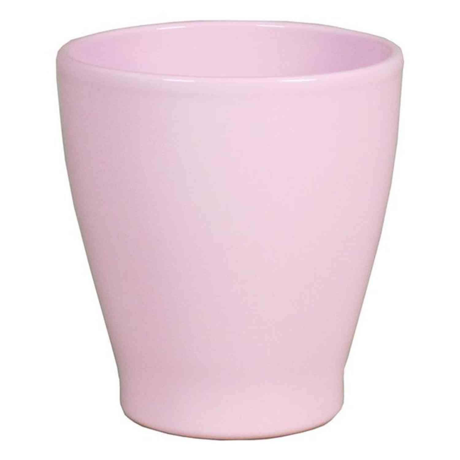 INNA-Glas Blumentopf Keramik Orchideenvase, Ø13,2cm, 15cm, rosa - Pflanztopf/Orchidee