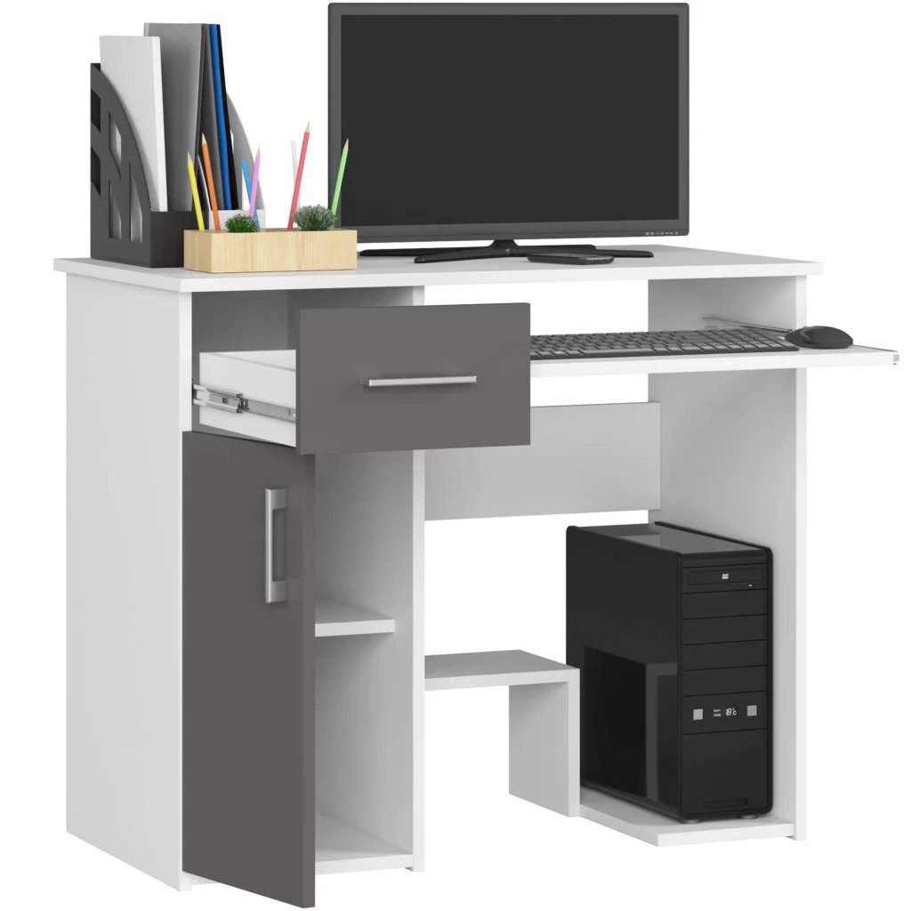 Raumhirsch Furniture Schreibtisch 90 cm Breite - Computertisch - Optimale Arbeitsfläche - Büro (Für Kinderzimmer - Büro - Heimbüro), (viele Farbvarianten - Maße: 90 x 74 x 50 cm) - Hochwertig & stabil