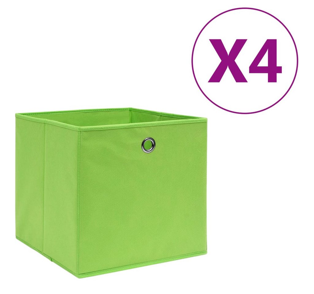 Thumbnail - vidaXL Aufbewahrungsbox, Ordnungsboxen 4 Stk. Vliesstoff 28x28x28 cm Grün