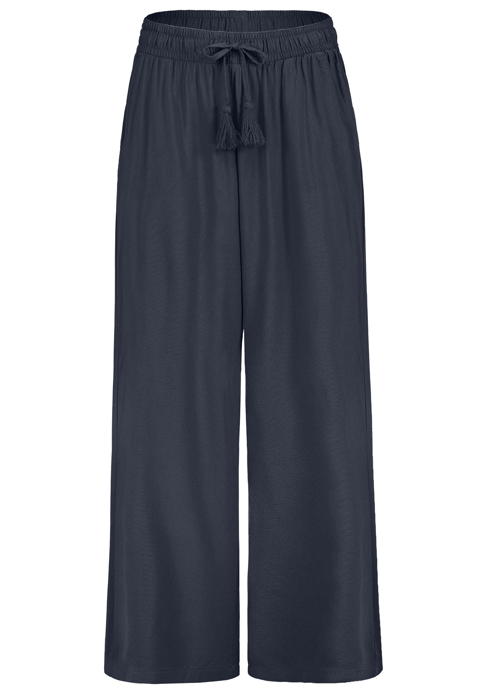 SUBLEVEL Chinos Damen Luftige Sommerhose Freizeit Weit geschnitten Stoffhos günstig online kaufen