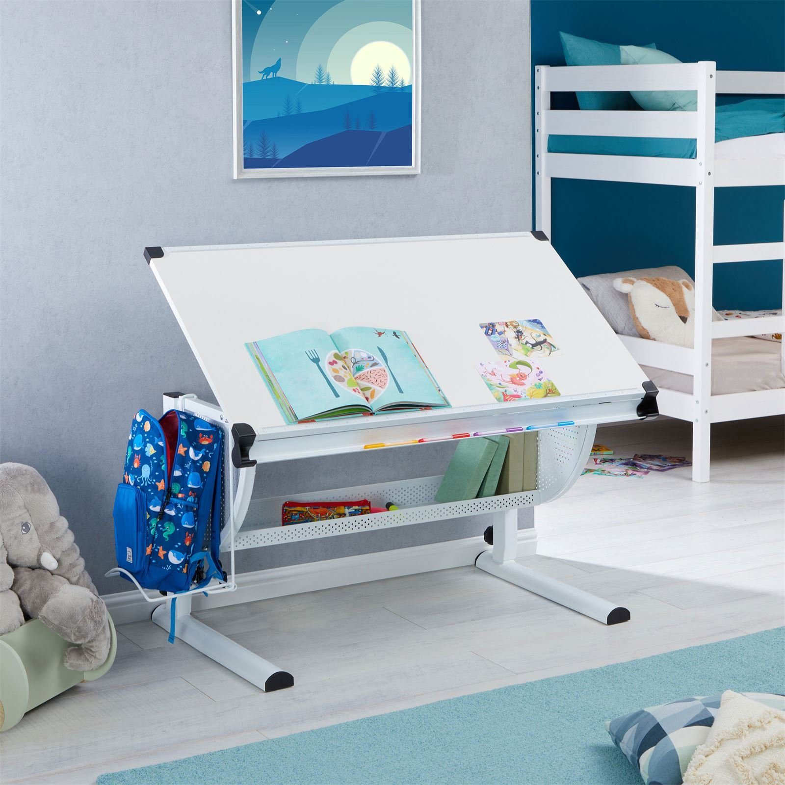 CARO-Möbel Kinderschreibtisch SARI, Lerntisch höhenverstellbar mit günstig online kaufen