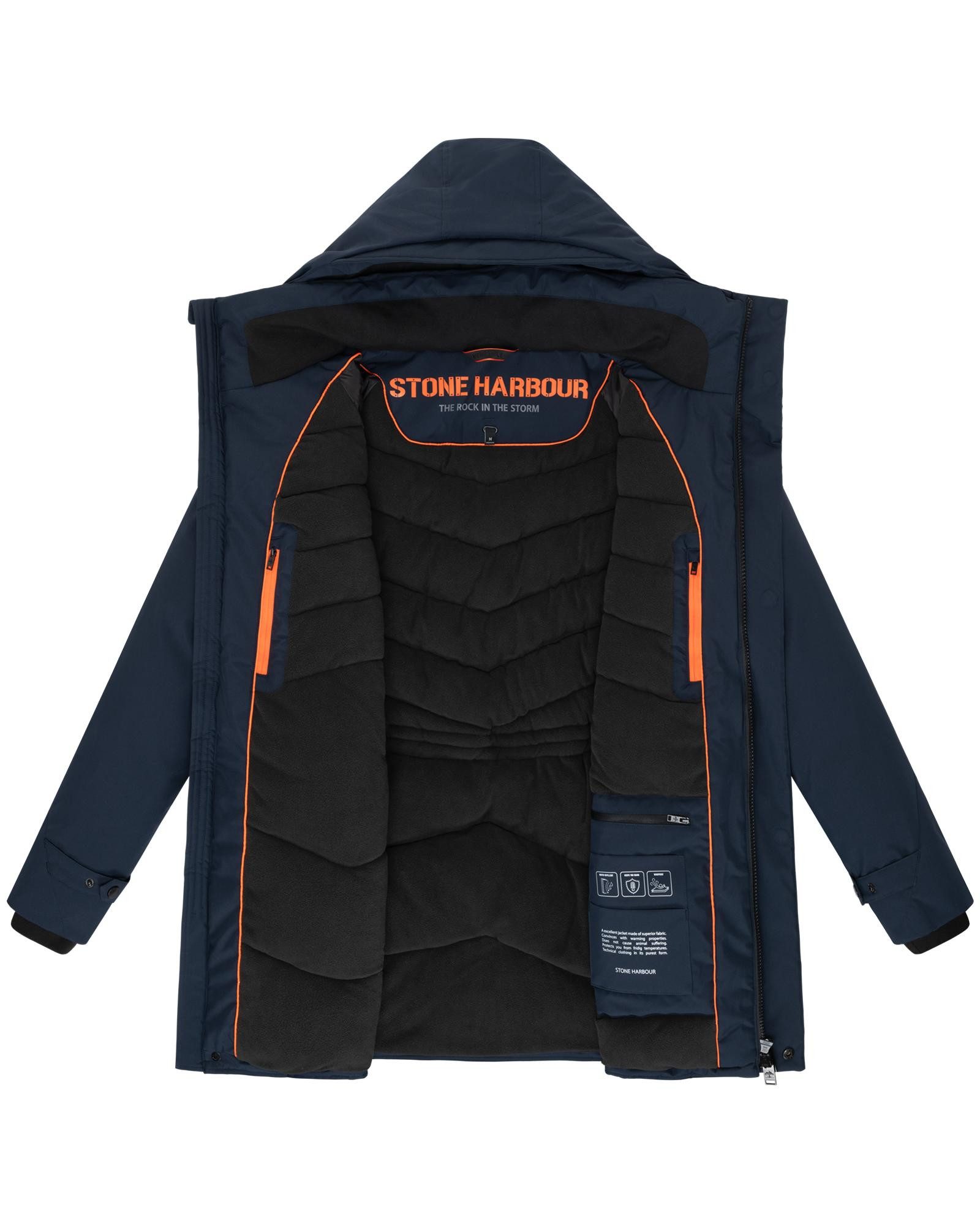 Stone Harbour Wintermantel Emriis XX Warmer Herren Mantel mit Magnet-Knöpfen
