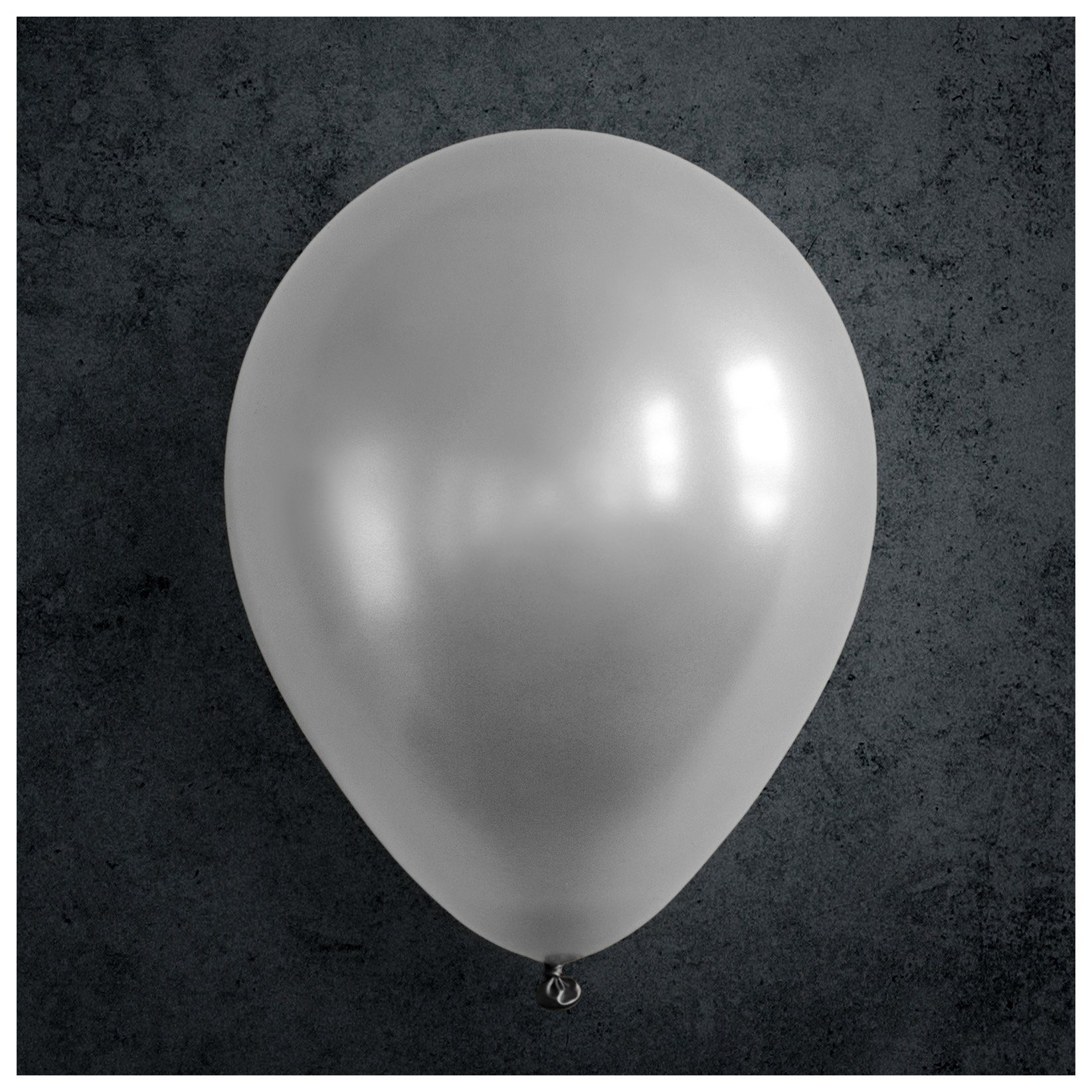 MyBeautyworld24 Luftballon 50 St. Luftballon Silber ca 25 cm Dekoration Hochzeit Party Geburtstag