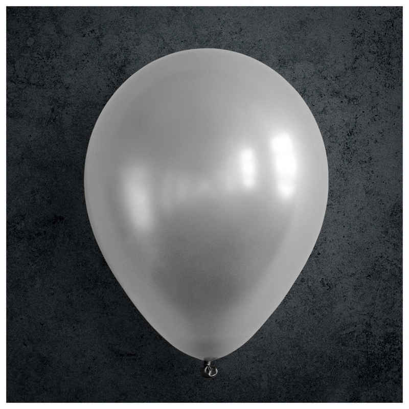 MyBeautyworld24 Luftballon »50 St. Luftballon Silber ca 25 cm Dekoration Hochzeit Party Geburtstag«