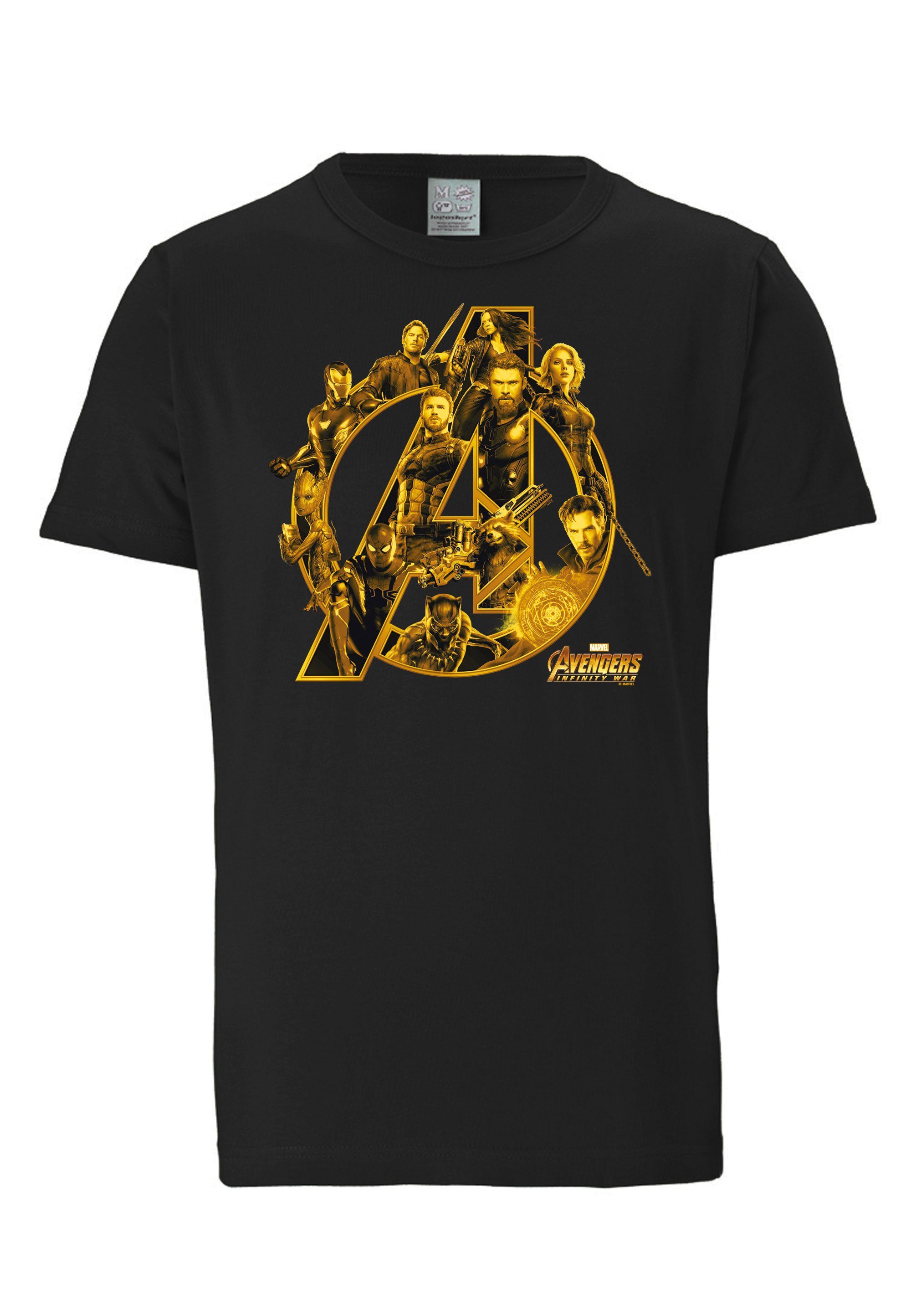 LOGOSHIRT T-Shirt Avengers Infinity War Front-Print mit