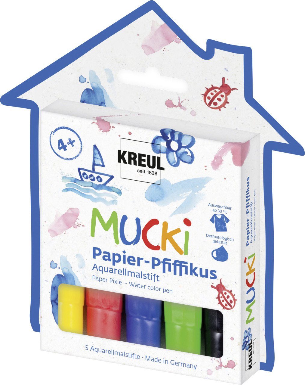 Kreul Künstlerstift Kreul Papier-Pfiffikus Aquarellmalstift 5er Set