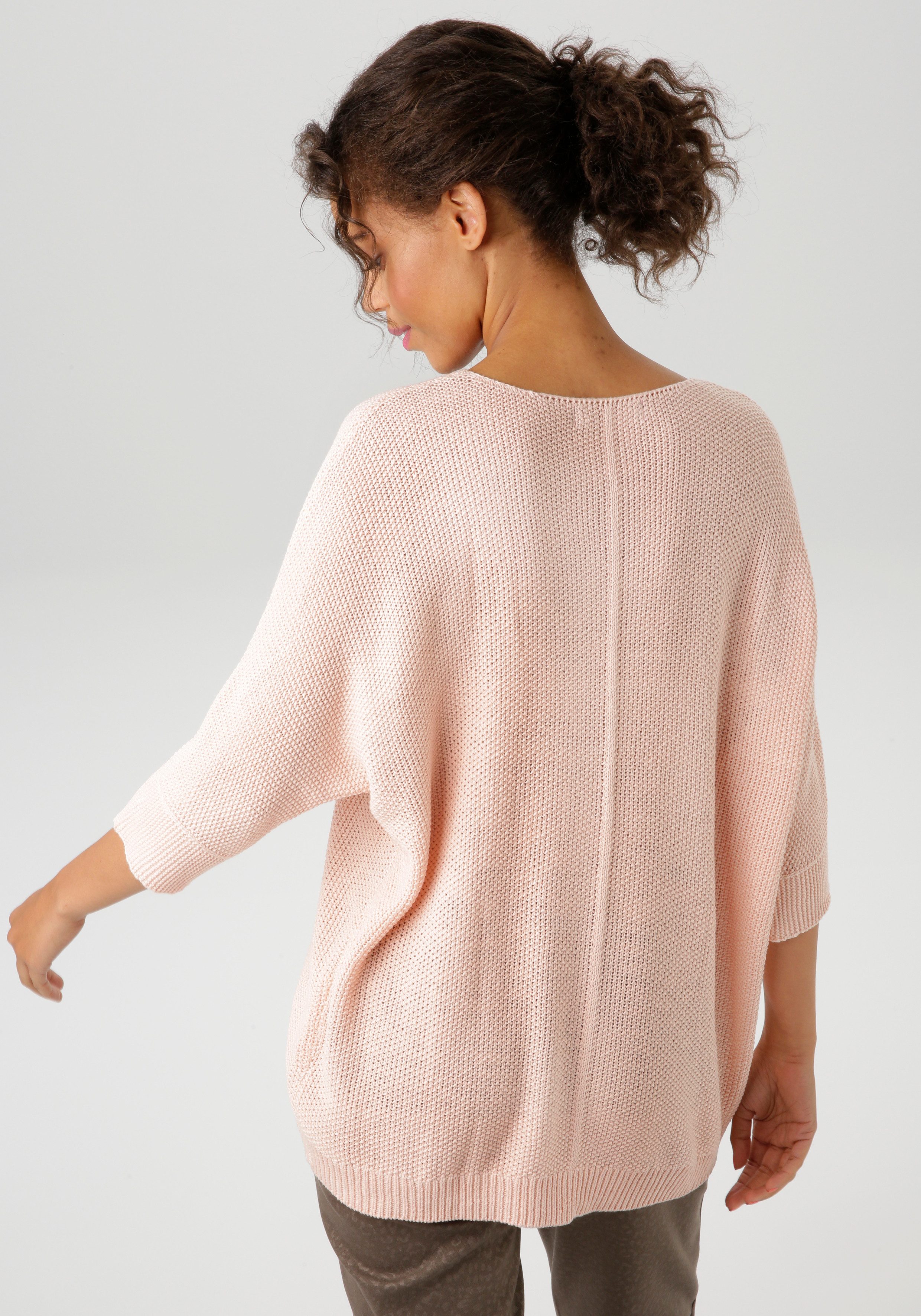 Aniston CASUAL Strickpullover im ausdrucksvollem Perl-Muster günstig online kaufen