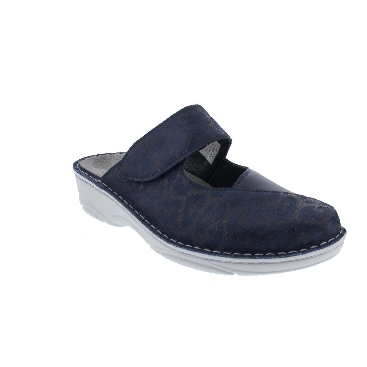 BERKEMANN Berkemann Heliane Clog, blau / bianco, Panth Leder / Stretch, Wechself Clog