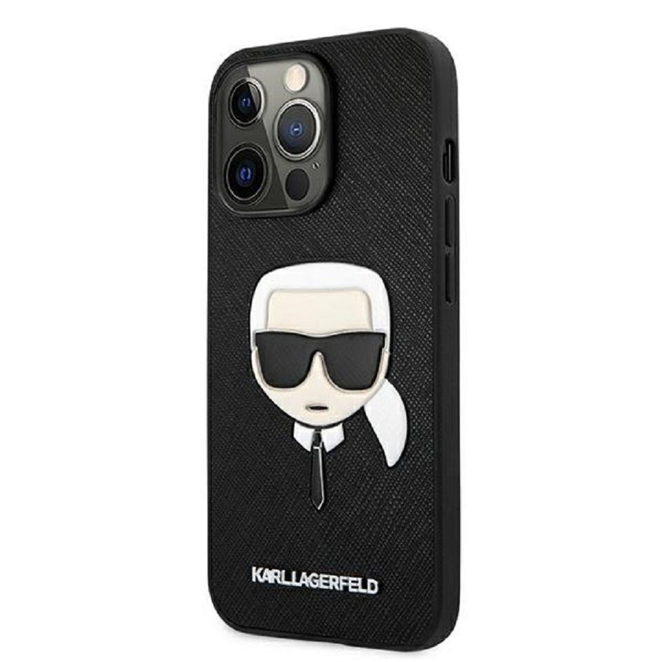 KARL LAGERFELD Handyhülle iPhone 13 Pro Case TPU Hardcase Figur schwarz 6,1 Zoll, Kantenschutz