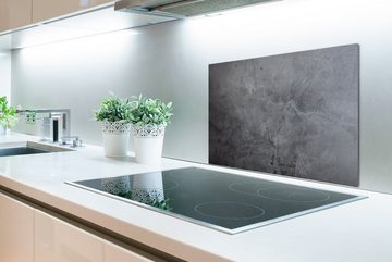 MuchoWow Küchenrückwand Industriell - Beton - Grau - Schiefer - Retro, (1-tlg), 60x40 cm, Herdblende aus Wandschutz, Temperaturbeständig küchen