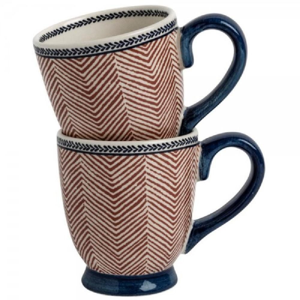 LAURA ASHLEY Tasse Henkelbecher Edwin Blue Terra (200ml) (2-teilig)