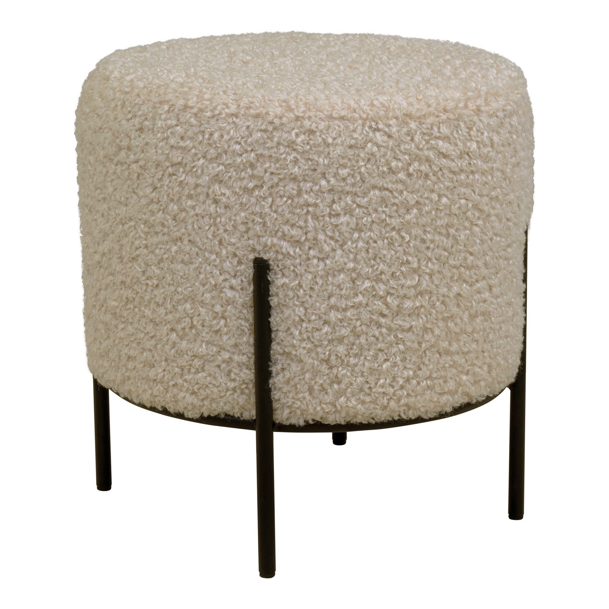 House Nordic Pouf in Grau braun, Stoff - 35,5x37x35,5cm (BxHxT)