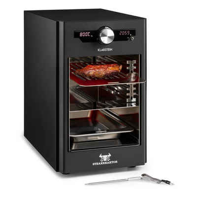Klarstein Kontaktgrill Steakreaktor Core Indoor Grillgerät Hochtemperaturgrill 2100W 800°C Einstichthermometer, 2100 W
