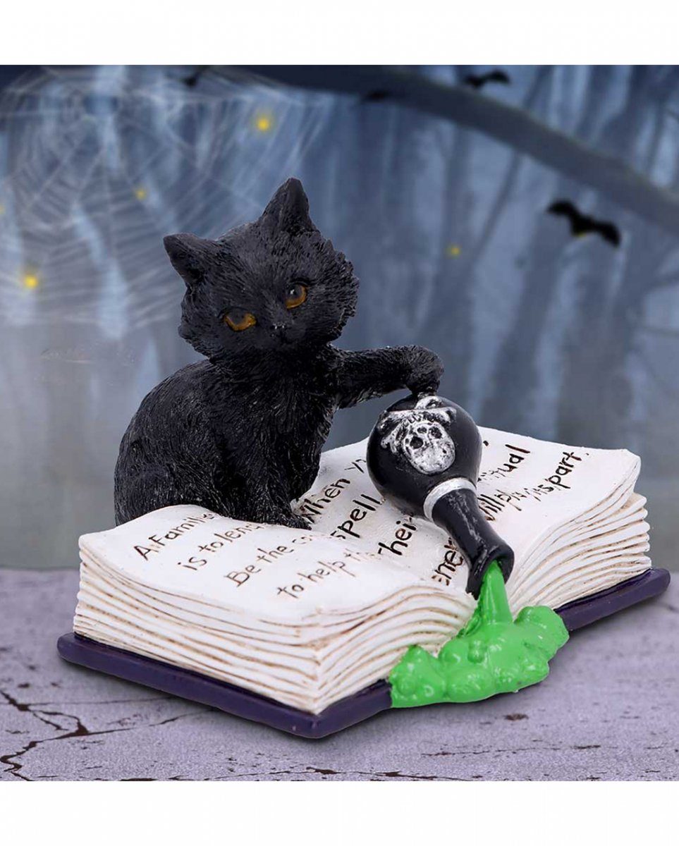 Dekofigur mit 10,5cm Giftfläschchen Horror-Shop Katze Schwarze