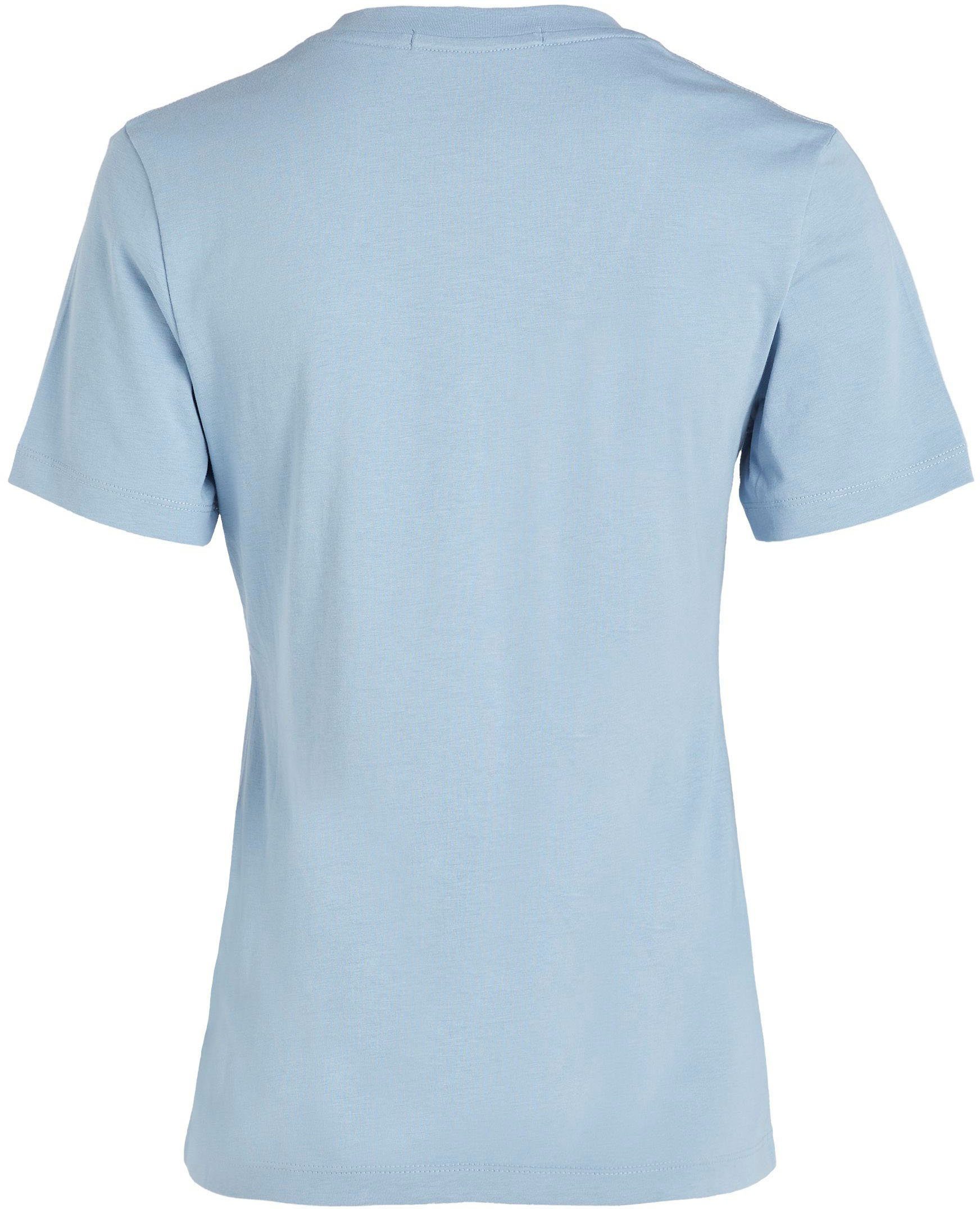 Calvin Klein Jeans T-Shirt MONOLOGO Iceland Jerseymaterial TEE SLIM griffigem Blue aus MICRO (1-tlg) V-NECK