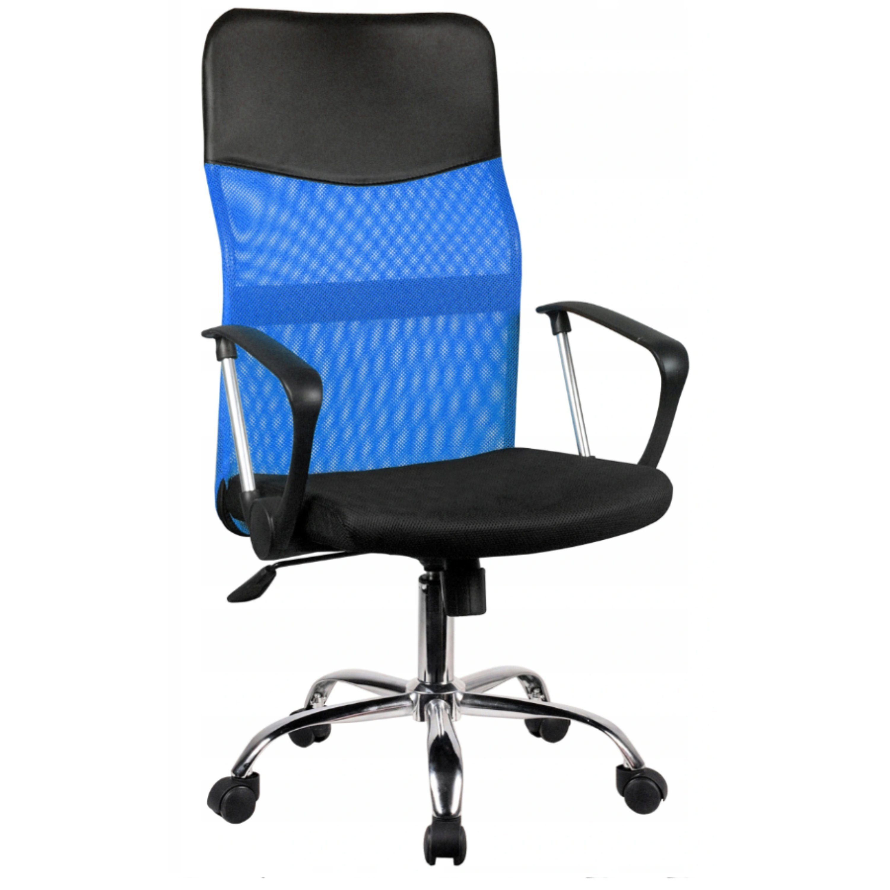 TOPESHOP Bürostuhl Ergonomischer Bürostuhl mit Armlehnen – höhenverstellbarer Blau