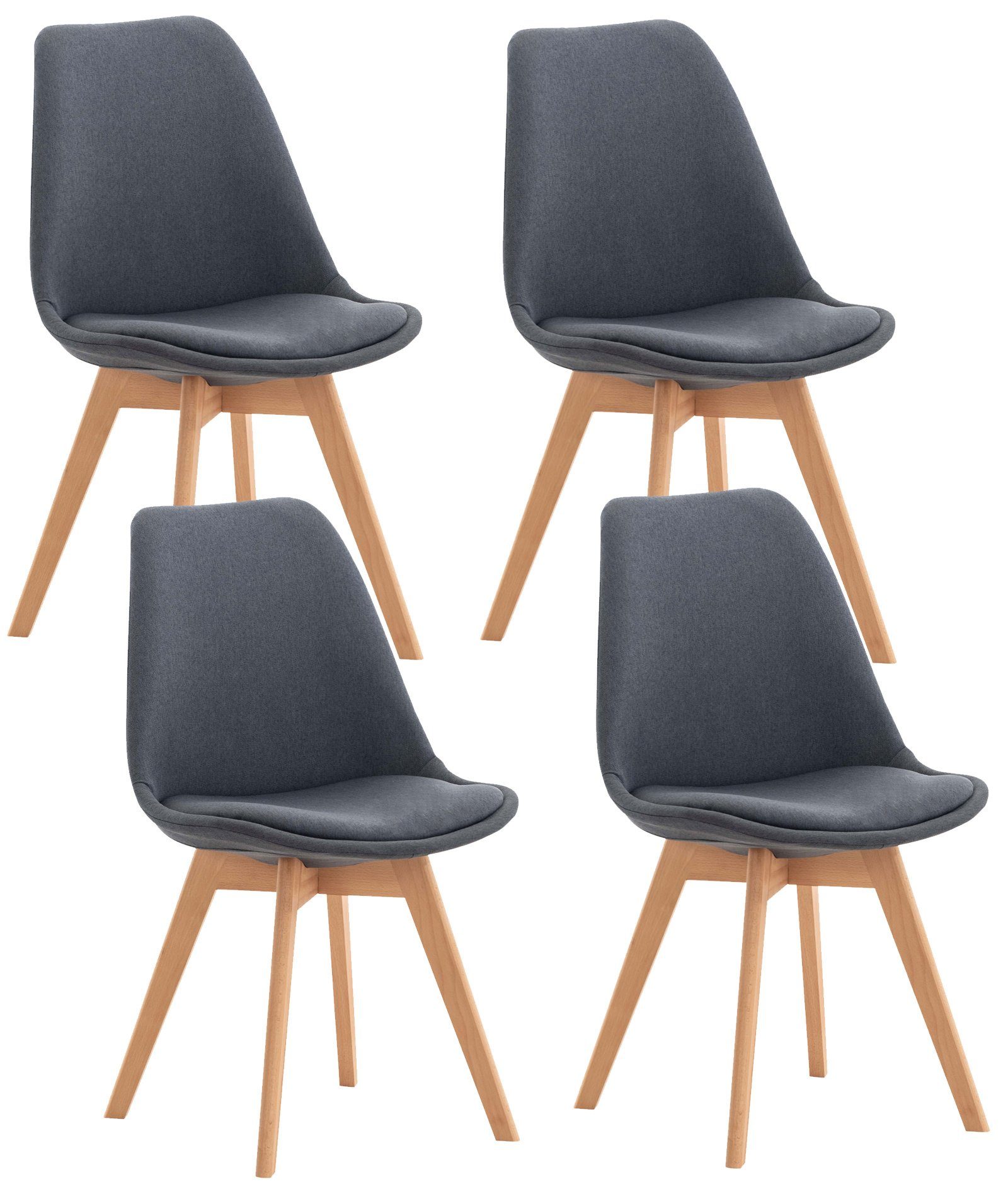 CLP Küchenstuhl Linares (4er Set), Buchenholz-Gestell, günstig online kaufen