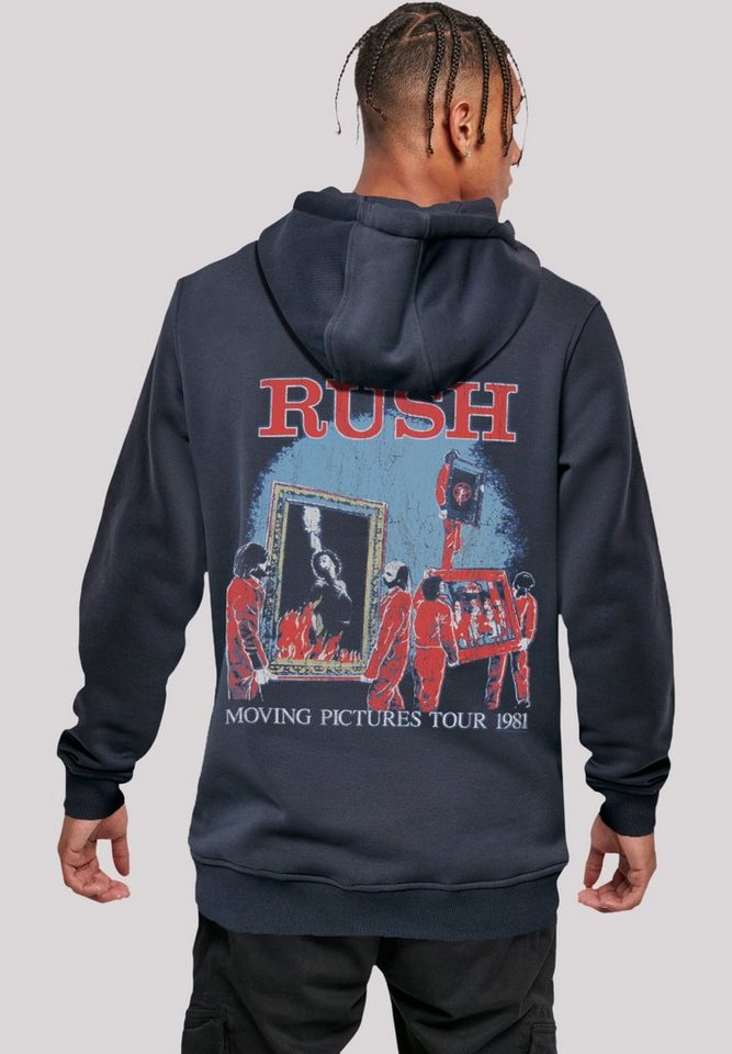 F4NT4STIC Kapuzenpullover Rush Rock Band Moving Pictures Tour Premium  Qualität, Für Regular Fit eine Nummer größer bestellen