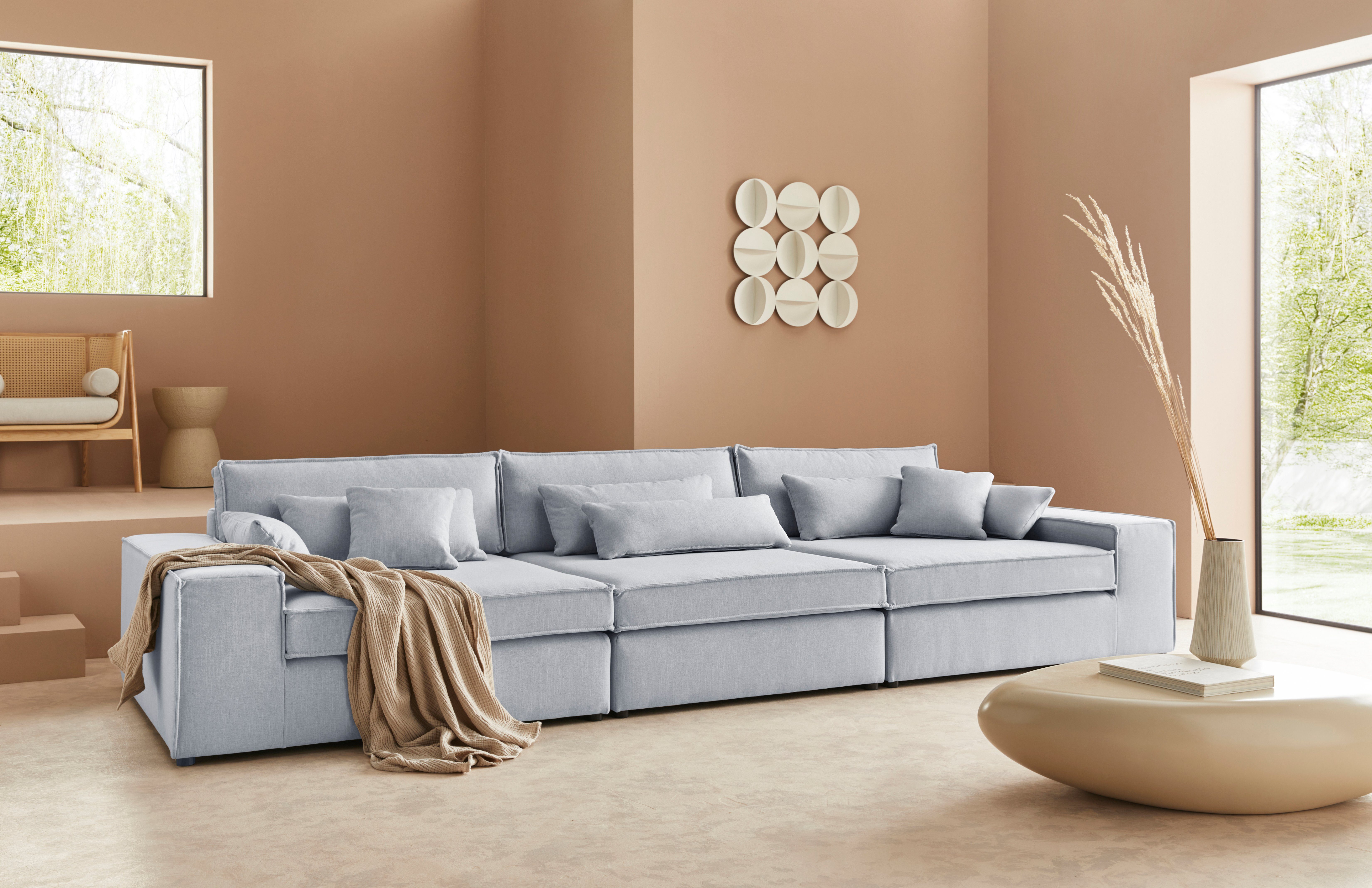 LeGer Home by Lena Gercke 3-Sitzer »Joreen«, 3 Teile, zusammengesetzt aus  Modulen, in vielen Bezugsqualitäten und Farben, fester Sitzkomfort online  kaufen | OTTO