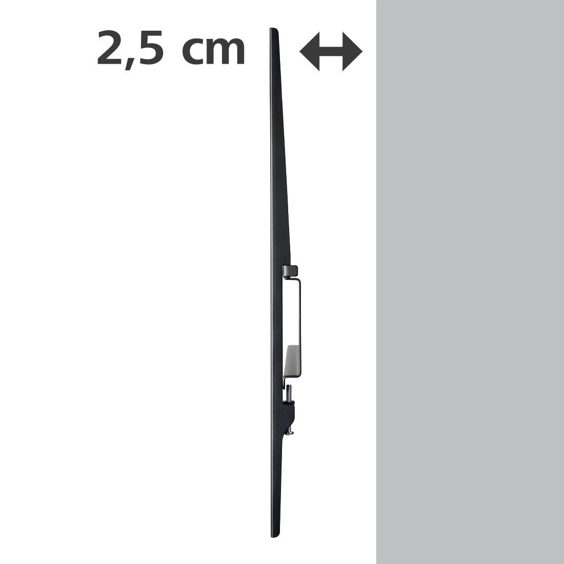 Hama TV-Wandhalterung TV-Halterung, flach, starr, 94-229cm (37-90), 43", 50", 55", 65", 75", (bis 90 Zoll)