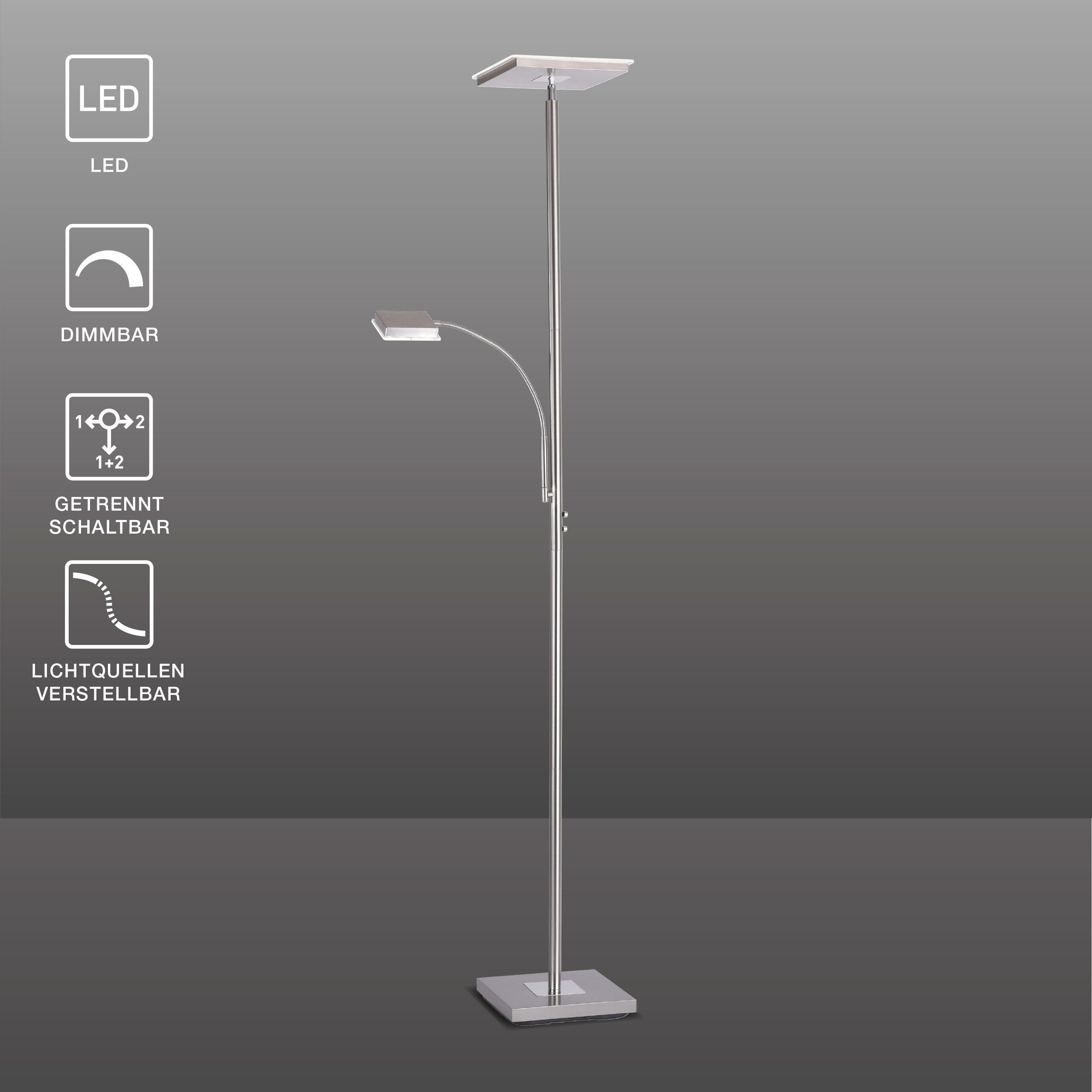 SellTec LED Deckenfluter LED Deckenfluter Stehlampe eckig, dimmbar über Tou günstig online kaufen