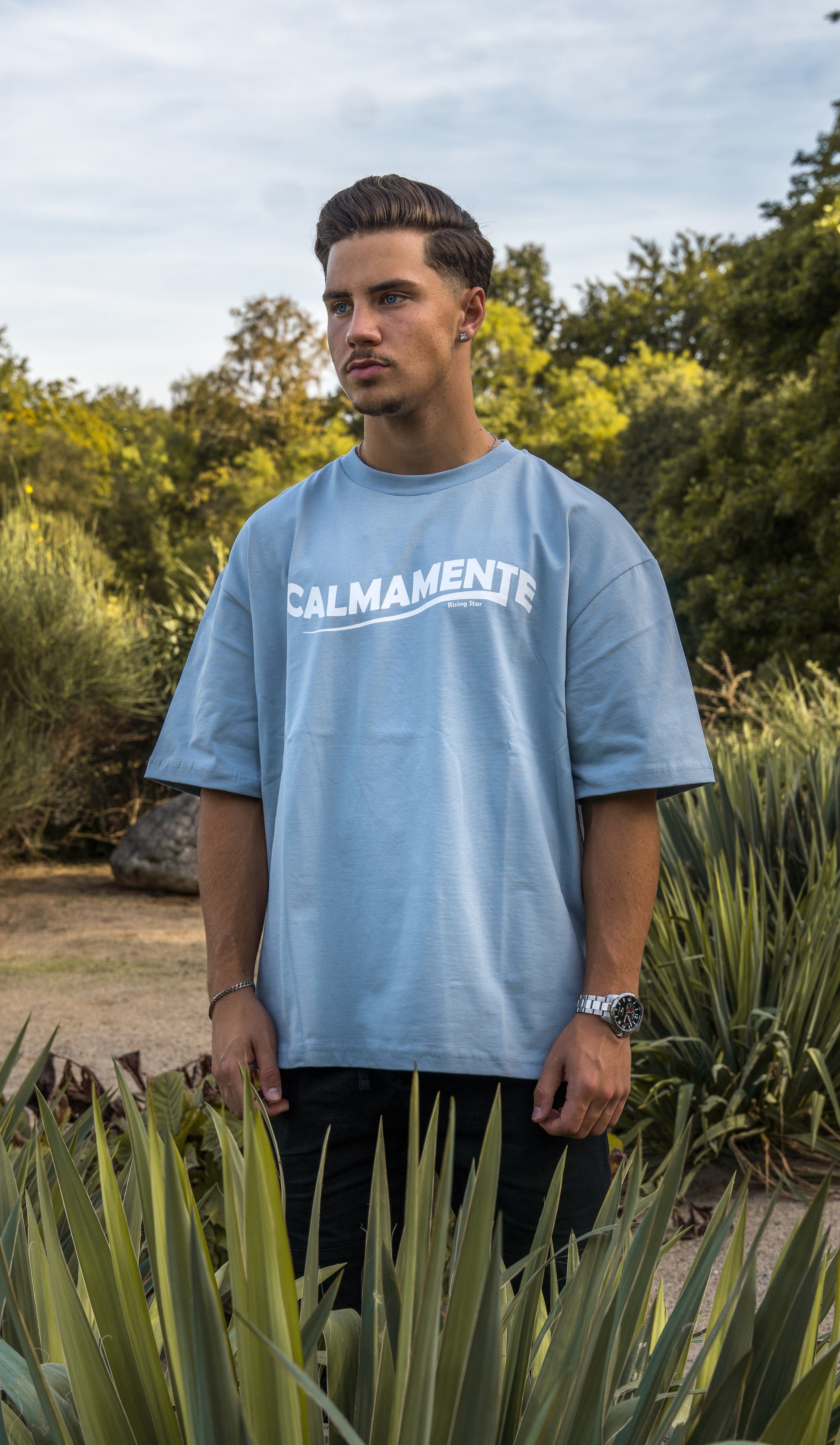 Calmamente Print-Shirt Calmamente Wave T-Shirt Oversize Shirt Print Shirt Calmamente Print