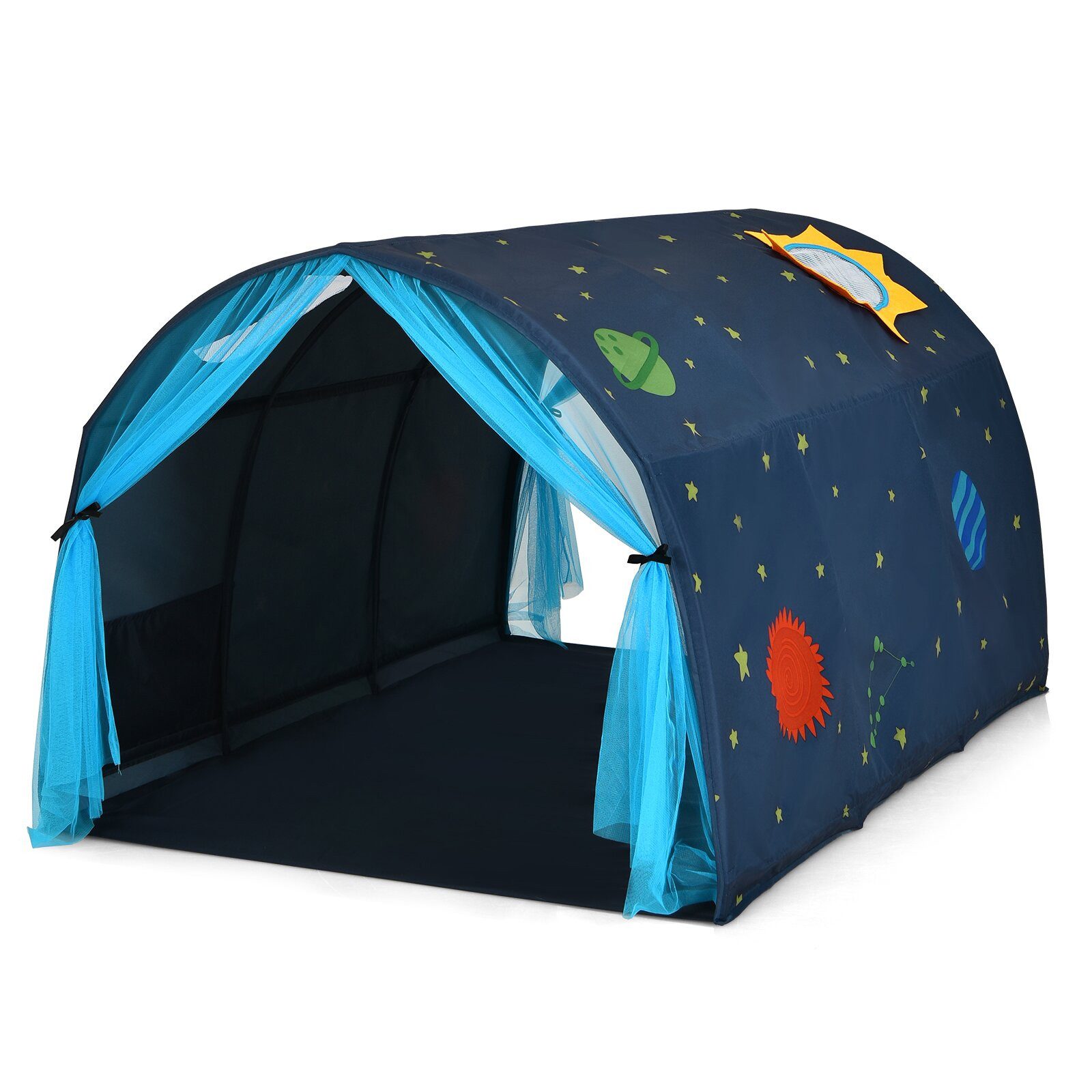 KOMFOTTEU Spielzelt Kinderzelt mit Sternenhimmel, für Indoor & Outdoor günstig online kaufen