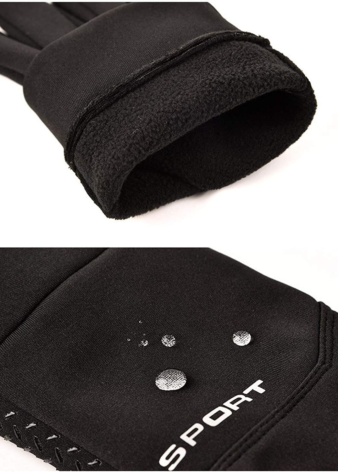 Alster Herz Alster Herz Design, atmungsaktiv Touchscreen Handschuhe sportlichem in Winter A0211 Lightweight, Fahrrad Fahrradhandschuhe Schwarz