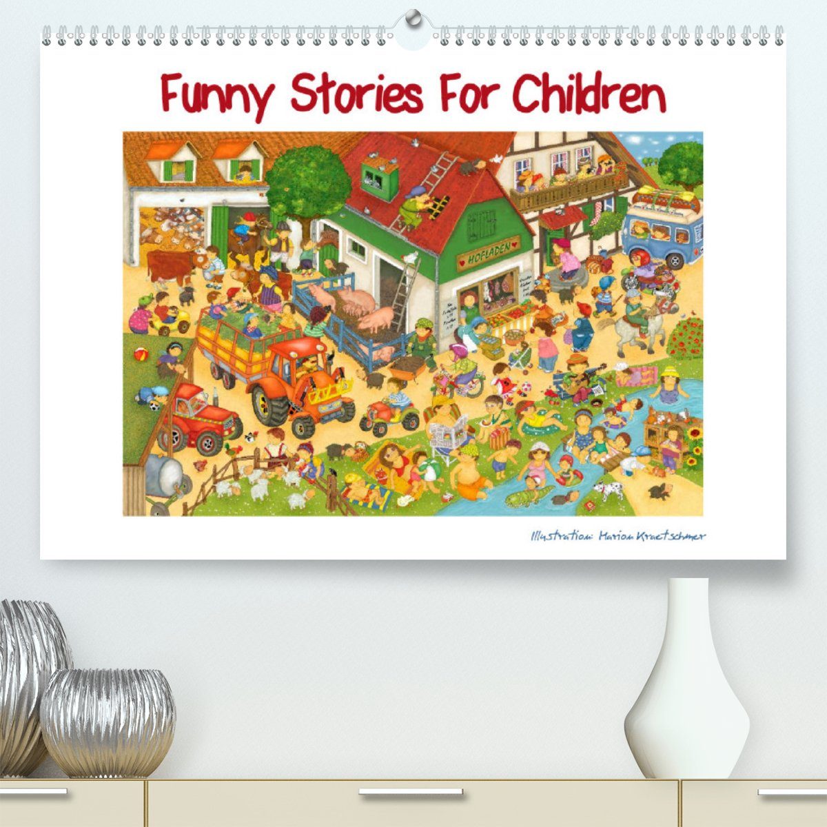 CALVENDO Wandkalender Funny Stories for Children (Premium-Calendar 2023 DIN A2 Landscape)
