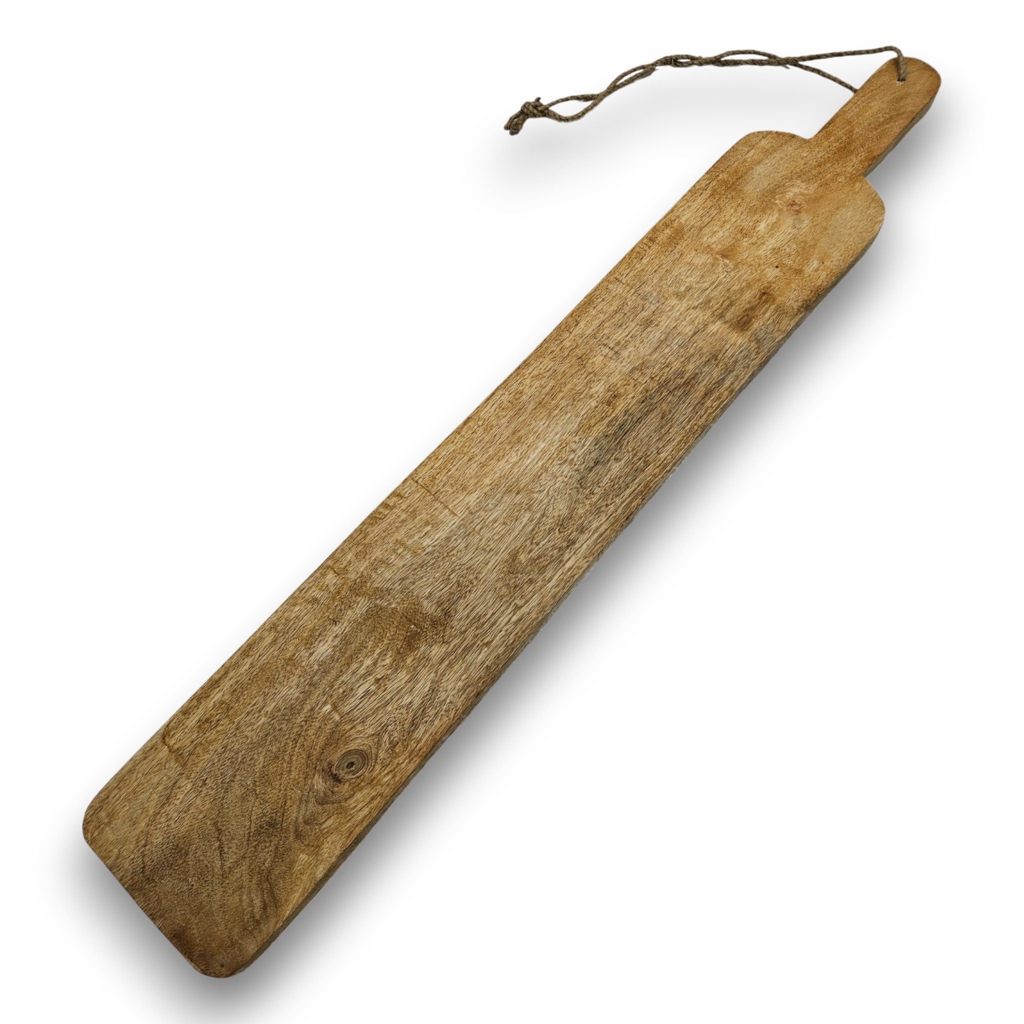 Meinposten Dekotablett Holzplatte langes Tablett Mangoholz 76x12 cm massiv Kerzentablett (1 St)