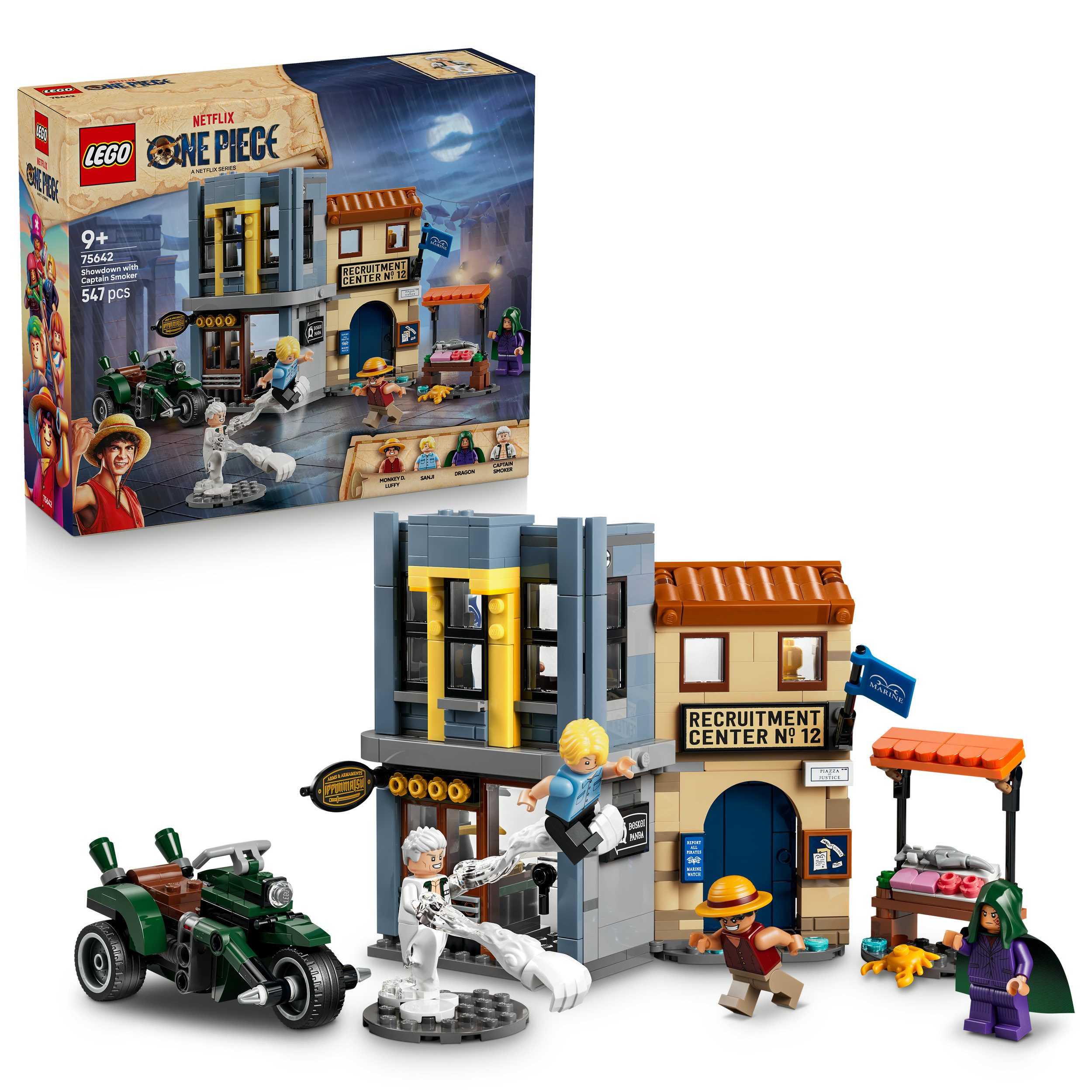 LEGO® Showdown mit Kapitän Smoker (75642), LEGO ONE PIECE Konstruktionsspielsteine, (547 St), Made in Europe