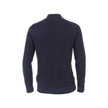 VENTI V-Ausschnitt-Pullover blau regular fit (1-tlg)