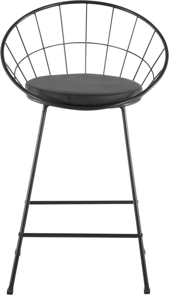 INOSIGN Hochstuhl »Jarek« (Set, 2 Stück), mit schwarzen Metallgestell, Sitzhöhe 63 cm-kaufen