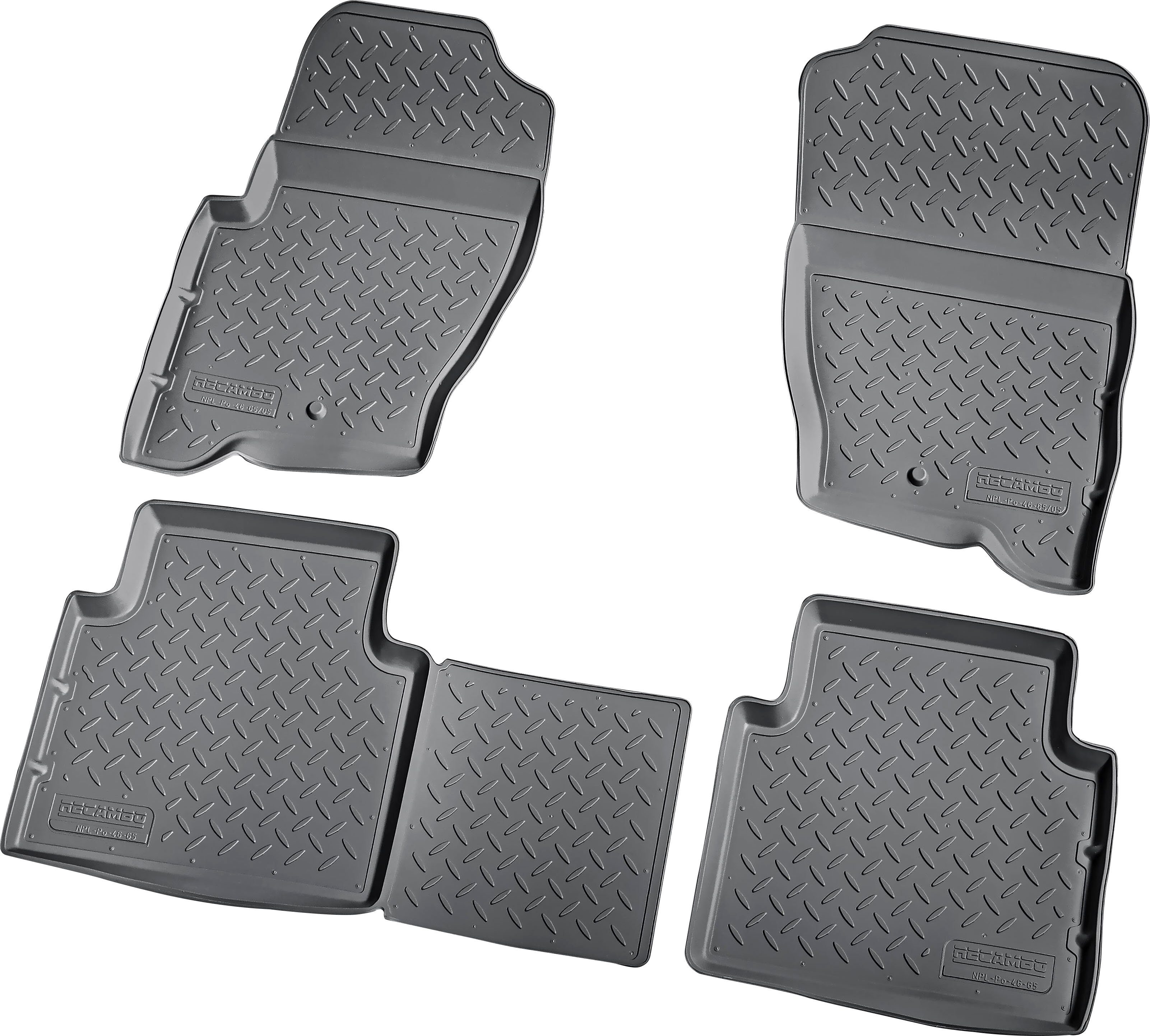 RECAMBO Passform-Fußmatten CustomComforts (4 St), für Land Rover Rover,  Sport I L320, LS 2005 - 2013, perfekte Passform