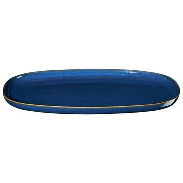 ASA SELECTION Servierplatte SAISONS Platte oval midnight blue 31 x 18 cm, Steinzeug, (Platte oval)
