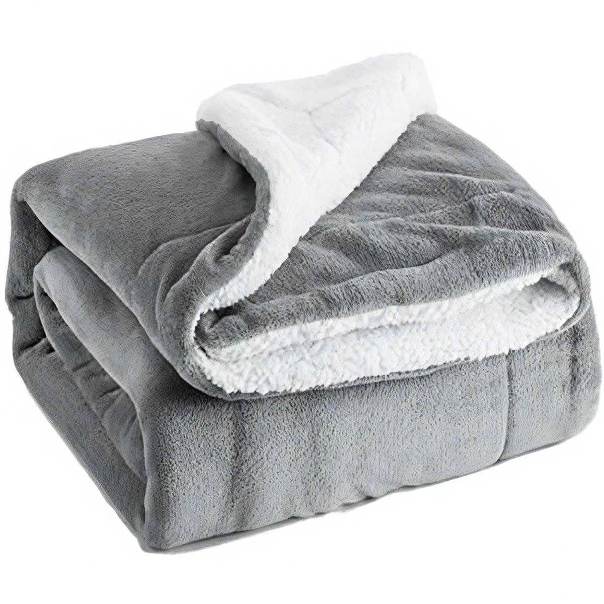 Wohndecke, Intirilife, Sherpa Kuscheldecke Flauschig warme günstig online kaufen