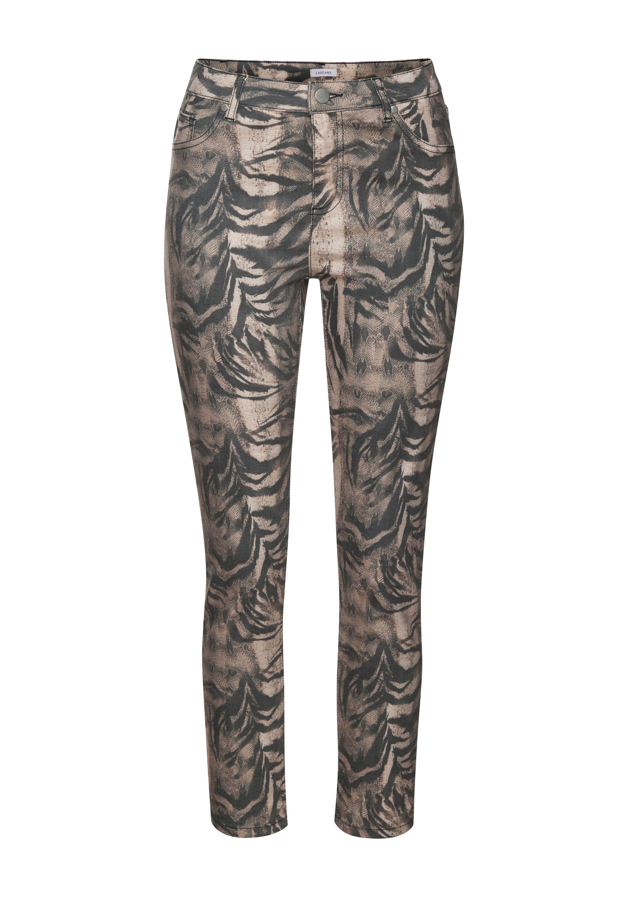 LASCANA 7/8-Jeggings mit Animaldruck, elastische Skinny günstig online kaufen