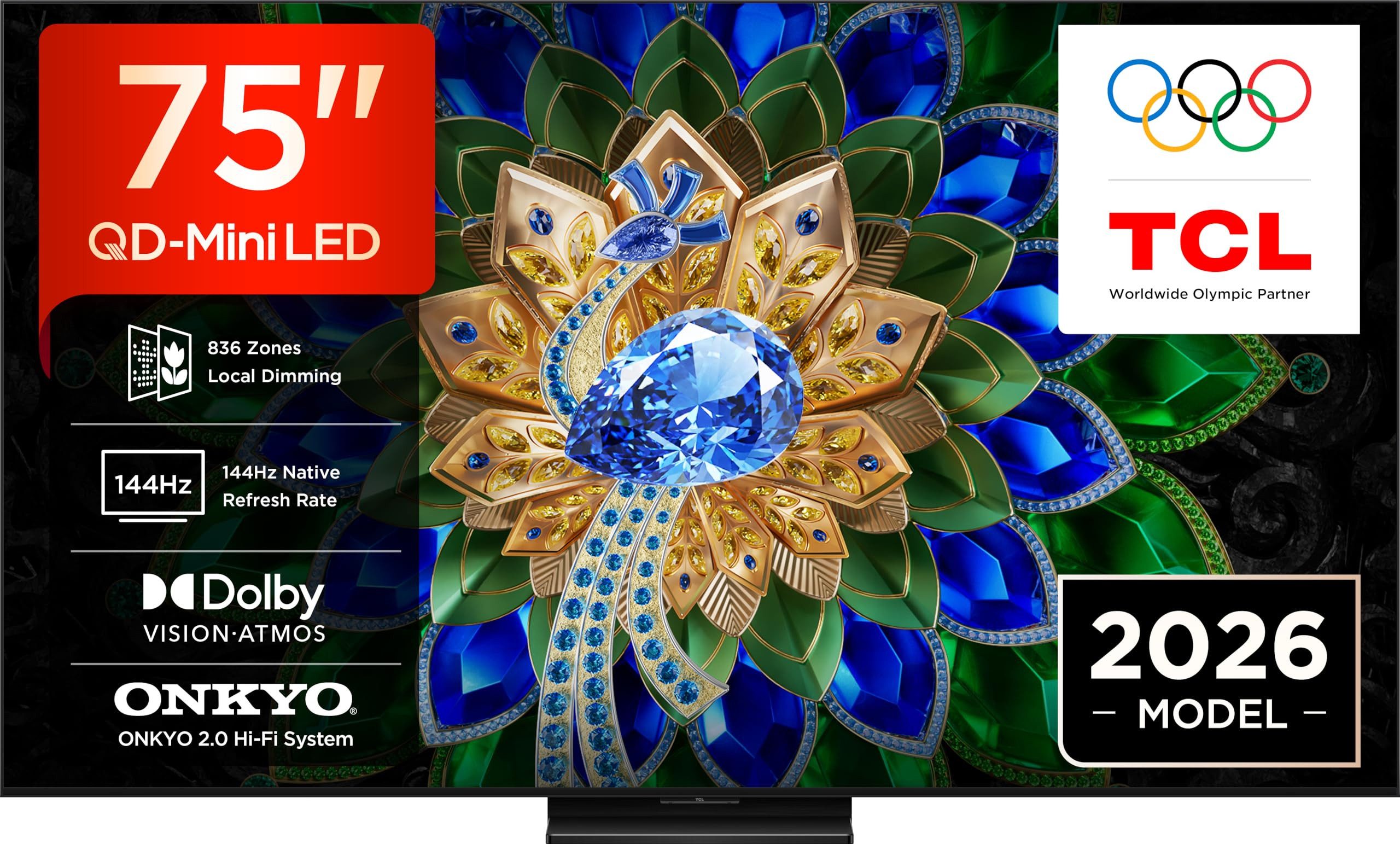 TCL 75A400UX1 LED-Fernseher (75" 4K Ultra HD LCD Mini-LED Smart-TV mit HDR und Sprachsteuerung)
