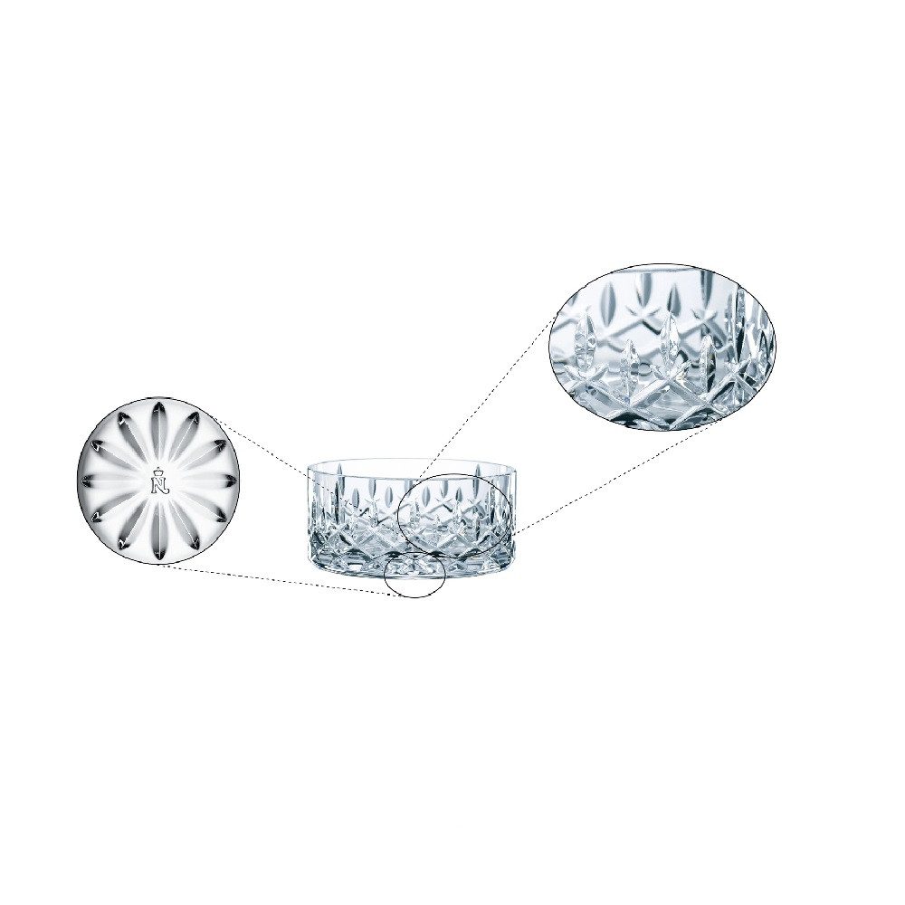 Nachtmann Müslischale Nachtmann Noblesse Schale rund 11 cm 2er Set, Kristallglas, (Set)