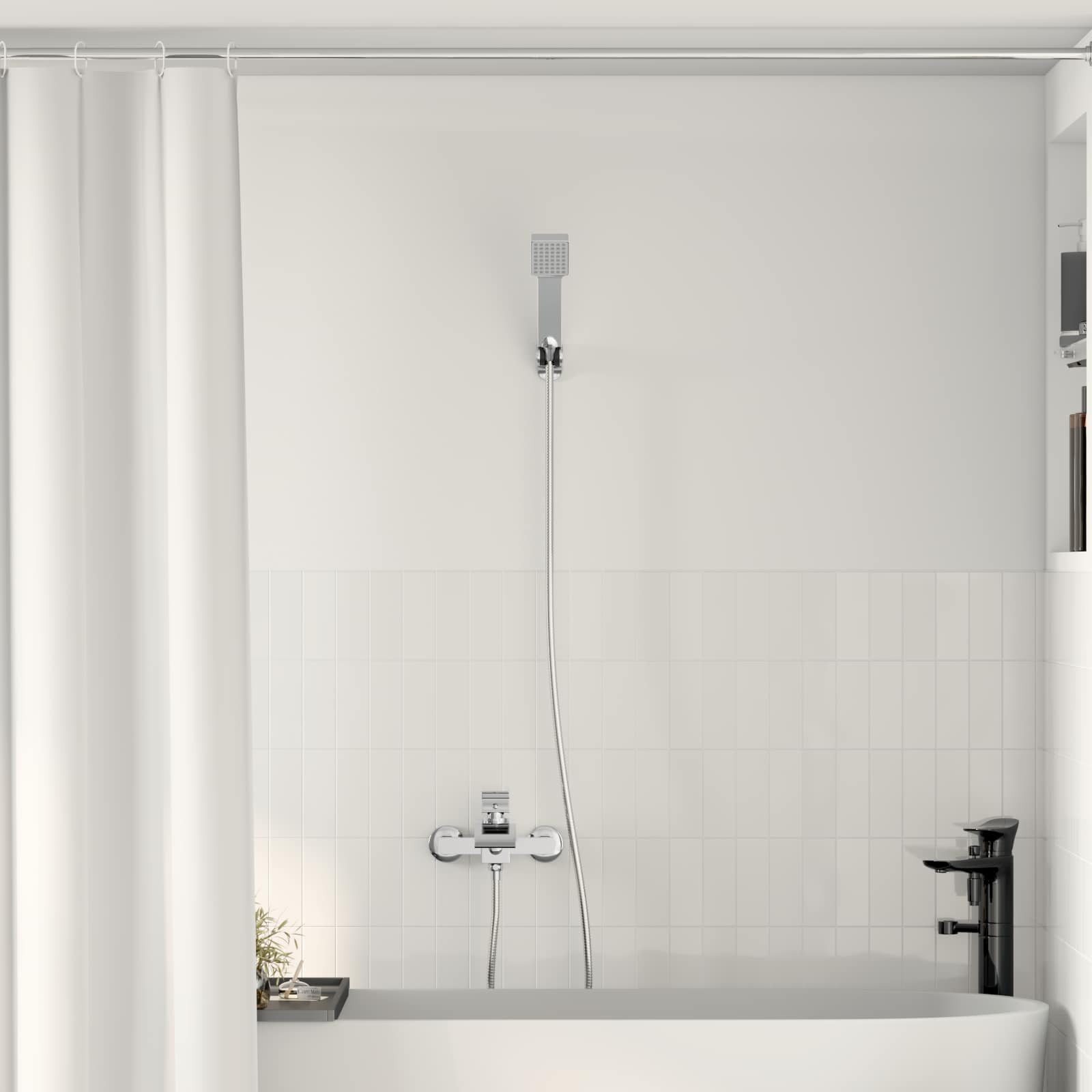 vidaXL Regenduschkopf Duschkopf Set Chrom G 1 / 2 Zoll