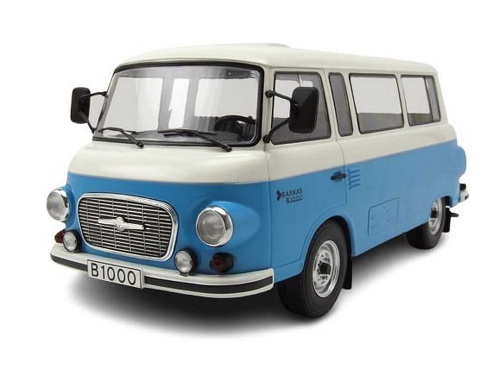 MCG Modellauto Barkas B 1000 1965 blau weiß, Maßstab 1:18